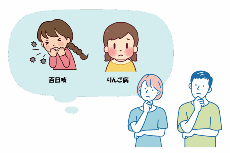【子育てママ・パパ、そしてプレママさんへ】今、知っておくべき「百日咳」と「りんご病」のこと – 大切な家族を守るためにのアイキャッチ画像
