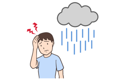 【医師が解説】雨の前に頭が痛い…それ「天気頭痛（気象病）」かもしれませんのアイキャッチ画像